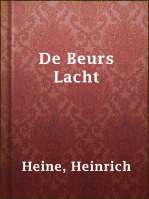 cover image of De Beurs Lacht